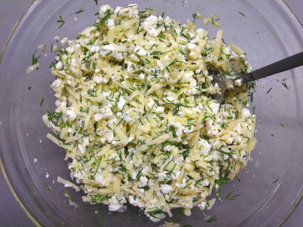 Слойки с сыром и творогом