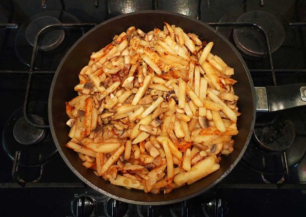 Жареная картошка с грибами